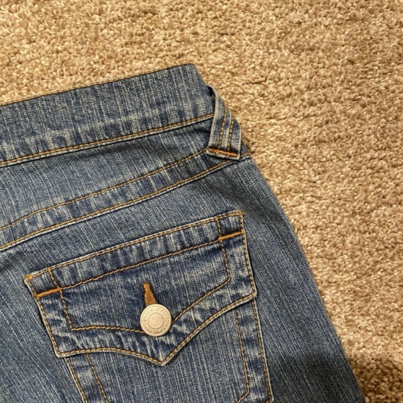 Victoria’s Secret London Jeans Flare Denim Women’s Sz 2 short Y2K Vintage NEW - Picture 6 of 10